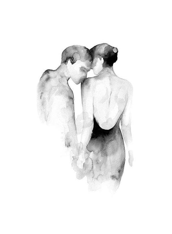 Watercolor Couple Poster cm)